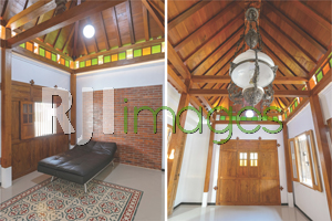 Sudut ruang aktivitas sebagai area bersantai dan Limasan sebagai bangunan inti