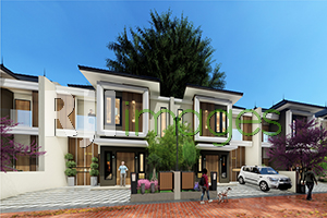 Perspektif kawasan hunian tipe 88 (Zora), cluster Royal Sapphire @Permata Bangun
