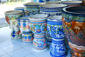 Pot guci keramik berbagai ukuran & motif
