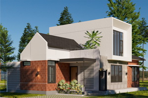 hunian modern tropis