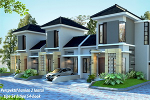 Perspektif Hunian Tipe 54 & 54-hook Purisehati Trihanggo purisehati trihanggo